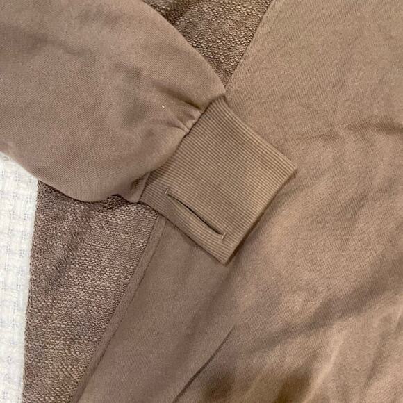 Joy Lab Brown Zip Jacket Size XS with thumb key holes 95% Cotton - Picture 9 of 9